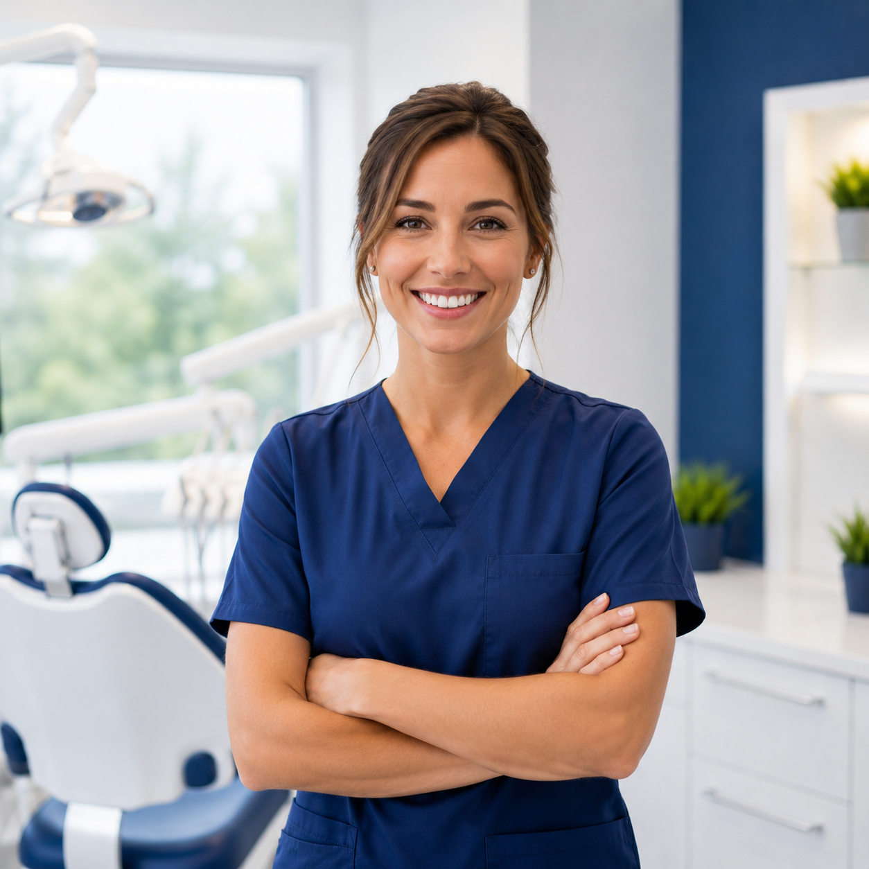 Dental staff in a professional clinic